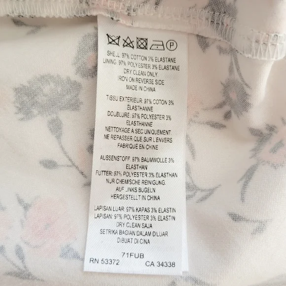 NWOT French Connection White Floral Fit and Flare Dress Size 8 - Picture 8 of 8